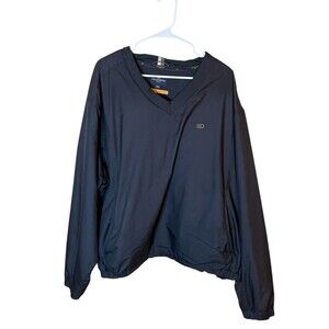 Dockers Mens XXL Black Stain Defender Golf Pullover Windbreaker Jacket